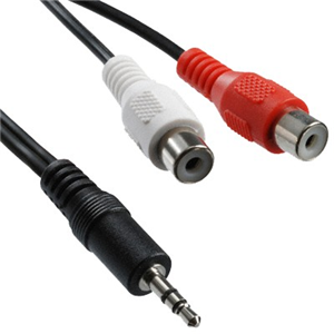 CABLE AUDIO 3.5 MM JACK TO RCA FEMALE AGI-1137