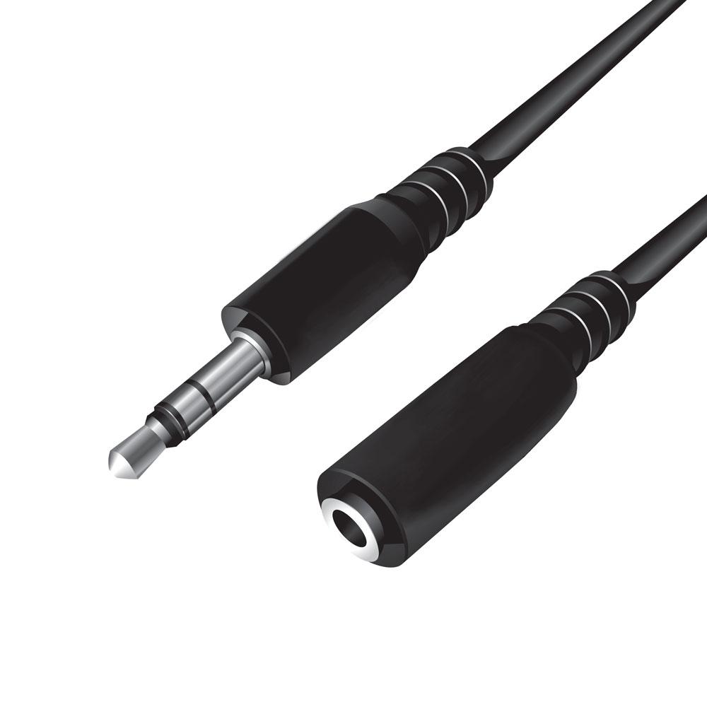 CABLE AUDIO 3.5 MM JACK TO 3.5 F EXTENSION 5FT ARG-CB-0038