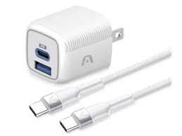 CARGADOR PD DUAL TIPO C/ USB ARGOM AC-0155WT C/CABLE