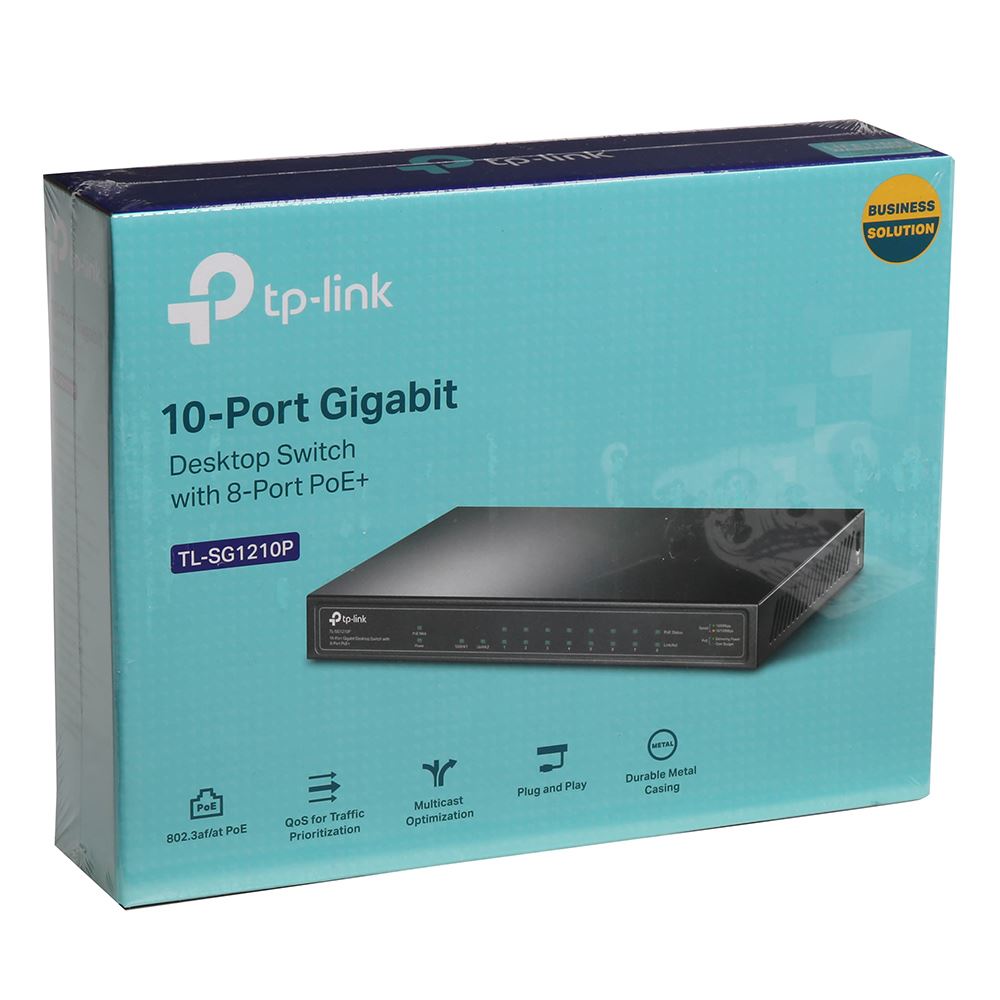 LAN SWITCH 10P/8 POE TP-LINK TL-SG1210MP