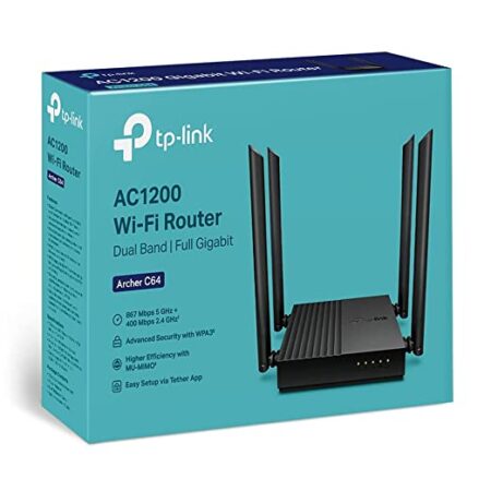 LAN ROUTER TP-LINK ARCHER C64 DUAL-BAND GIGABIT AC1200