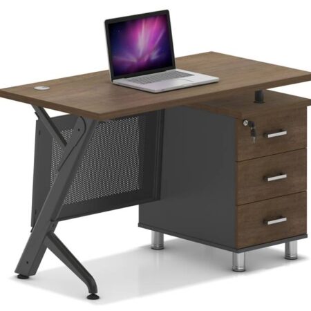 ESCRITORIO SIT-D400 C/GAVETA GRAY/WALNUT