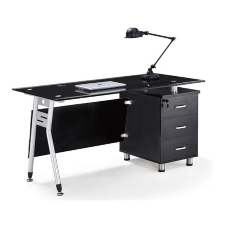 ESCRITORIO DE CRISTAL CON GAVETA SIT-D375