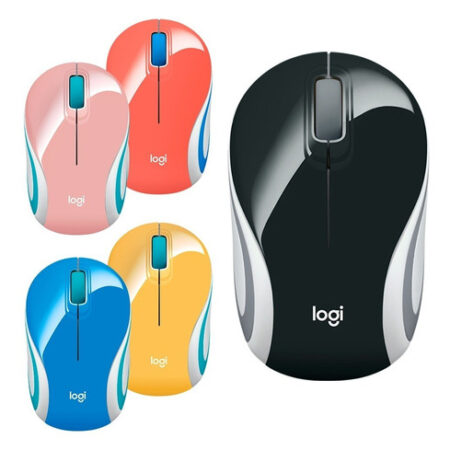 MOUSE USB LOGITECH M187 WIRELESS BLACK/COLORS