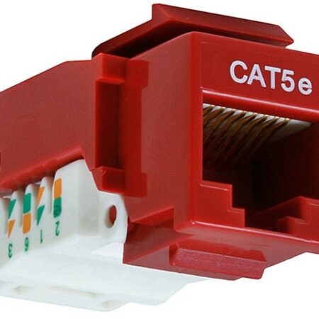 RJ-45 JACK KEYSTONE NEXXT CAT5E TOOLLESS RED
